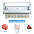 Curved Glass Deli and Fresh Meat Display Cooler